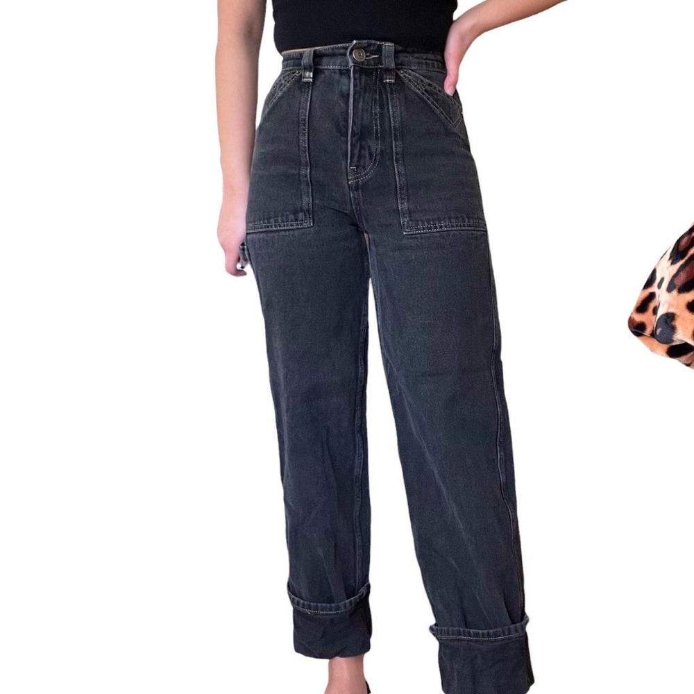 BDG Women’s Washed Black Carpenter Jeans – Size 25